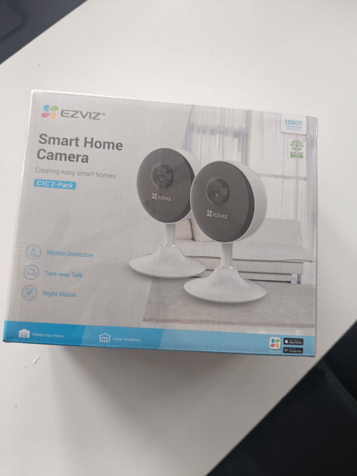 Ezviz C1c 2 Smart Cameras 1080p Hd, Indoor Wifi Pair